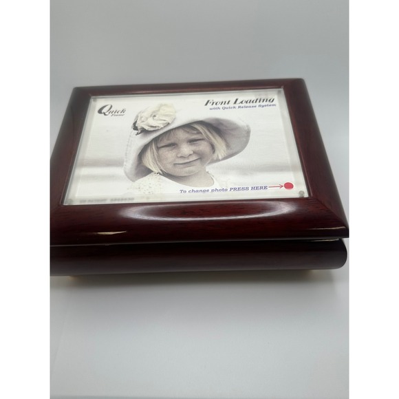 World of Music Boxes Other - World of Music Boxes Cherry Wood Photo Frame Music Box Plays Clair De Lune